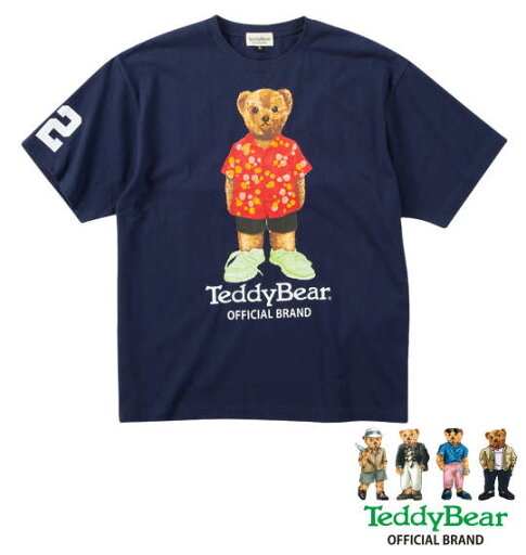 大きいサイズ★メンズ Teddy Bear〓天竺プリント半袖Tシャツ 大きいサイズ★メンズ Teddy Bear〓天竺プリント半袖Tシャツ