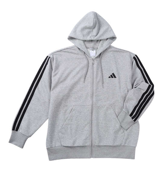 大きいサイズ★メンズ adidasESS 3STスウェットフルジップパーカー