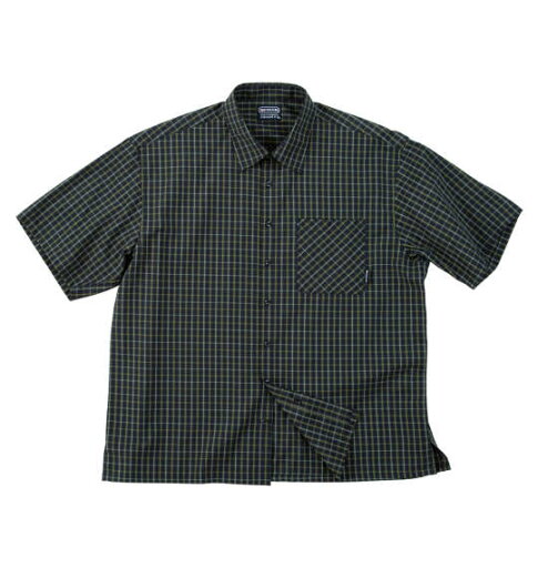 大きいサイズ★メンズ OUTDOOR PRODUCTSブロードチェックレギュラーカラー半袖シャツ 大きいサイズ★メンズ OUTDOOR PRODUCTSブロードチェックレギュラーカラー半袖シャツ