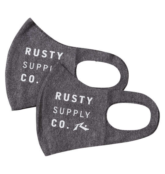 大きいサイズ メンズ RUSTY大きめサイズ接触冷感・UVカットマスク(2枚セット) 3L/4L/5L/6L