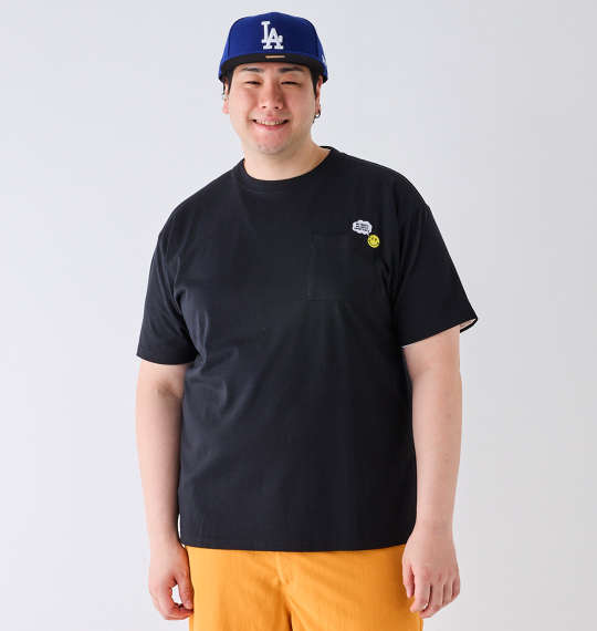 Rakuten - 大きいサイズ★メンズ SMILEY FACET/C天竺ポケット付刺繍半袖Tシャツ