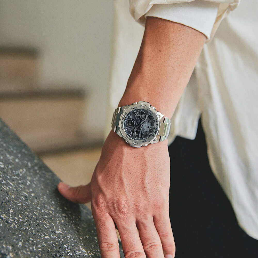 ウォッチ メンズウォッチ 腕時計 文字入れ 名入れ 文字刻印 CASIO G-SHOCK gショック ジーショック G-STEELシリーズ モバイルリンク機能付 国内正規品 記念品 刻印サービス 入学記念 卒業記念 就職祝い 成人祝い 社会人 男性 おすすめ 人気ウォッチ ギフトウォッチ