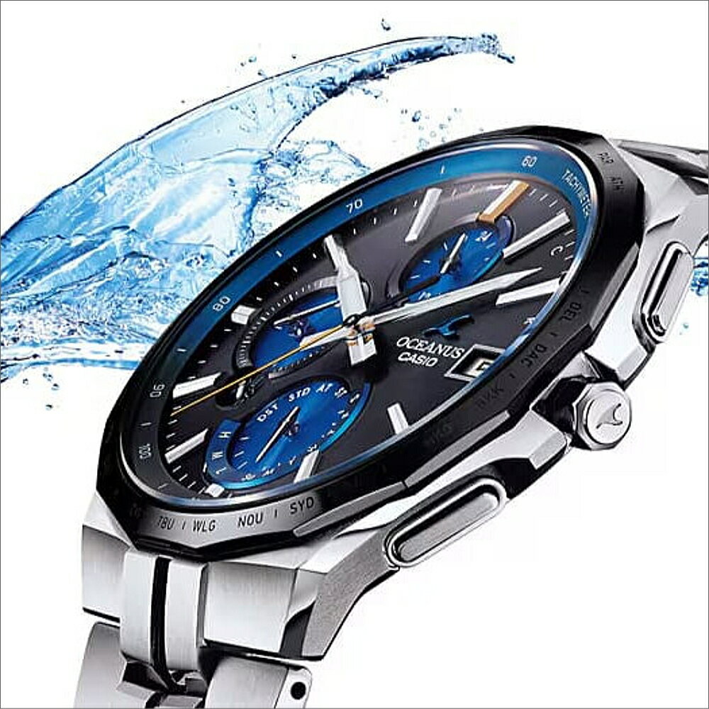 ウォッチ メンズウォッチ 腕時計 文字入れ 名入れ 文字刻印 CASIO OCEANUS Manta オシアナス マンタ クロノグラフ 電波ソーラーウォッチ 電波時計 記念品 刻印サービス 退職記念 結婚記念日 結納返し 就職祝い 還暦祝い 社会人 男性 おすすめ 人気ウォッチ ギフトウォッチ