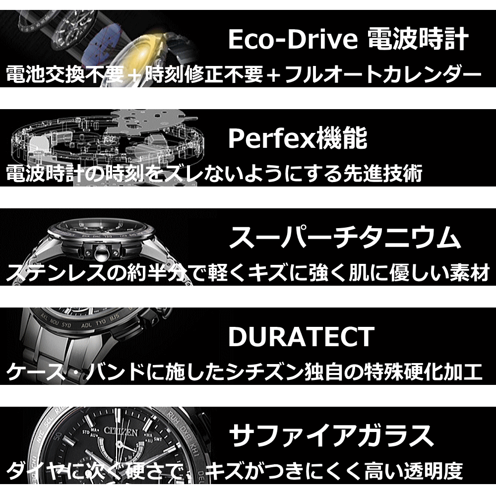 ウォッチ メンズウォッチ 腕時計 名入れ 文字入れ 文字刻印 電池交換不要 高性能 ソーラー電波時計 ソーラー電波ウォッチ シンプル 軽い チタンケース シチズン ATTESA アテッサ エコ・ドライブ 電波時計 刻印サービス 男性 おすすめ 人気ウォッチ 還暦祝い 退職記念