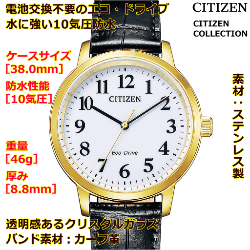ウォッチ メンズウォッチ 腕時計 名入れ 文字入れ 文字刻印 電池交換不要 ソーラーウォッチ CITIZEN シチズン エコ・ドライブ 文字がみやすい 記念品 退職記念 退職祝い 還暦祝い 米寿 金婚式 結婚記念日 勤続記念品 周年記念 お祝い おすすめ イニシャル刻印 刻印実績1位
