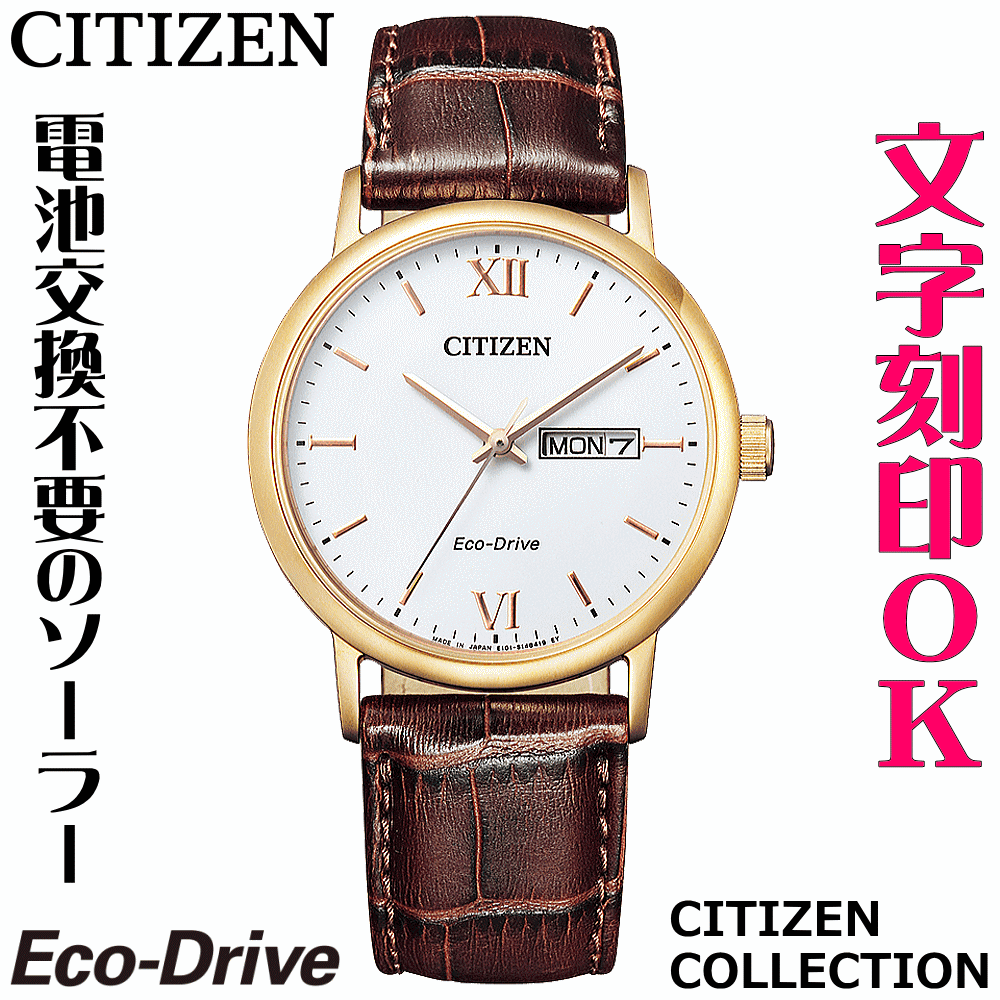ウォッチ メンズウォッチ 腕時計 名入れ 文字入れ 文字刻印 電池交換不要 ソーラーウォッチ CITIZEN シチズン エコ・ドライブ 文字がみやすい 革バンド 皮バンド 革ベルト 皮ベルト 記念品 退職記念 退職祝い 還暦祝い 米寿 金婚式 結婚記念日 勤続記念品 周年記念 おすすめ