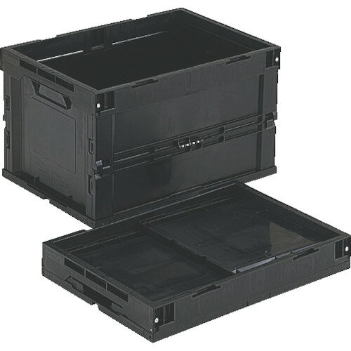 TRUSCO 導電性折り畳みコンテナ 30L／40L／50L 黒 クロ オリコン トラスコ CR-S30-EA/CR-S40-EA/CR-S50..