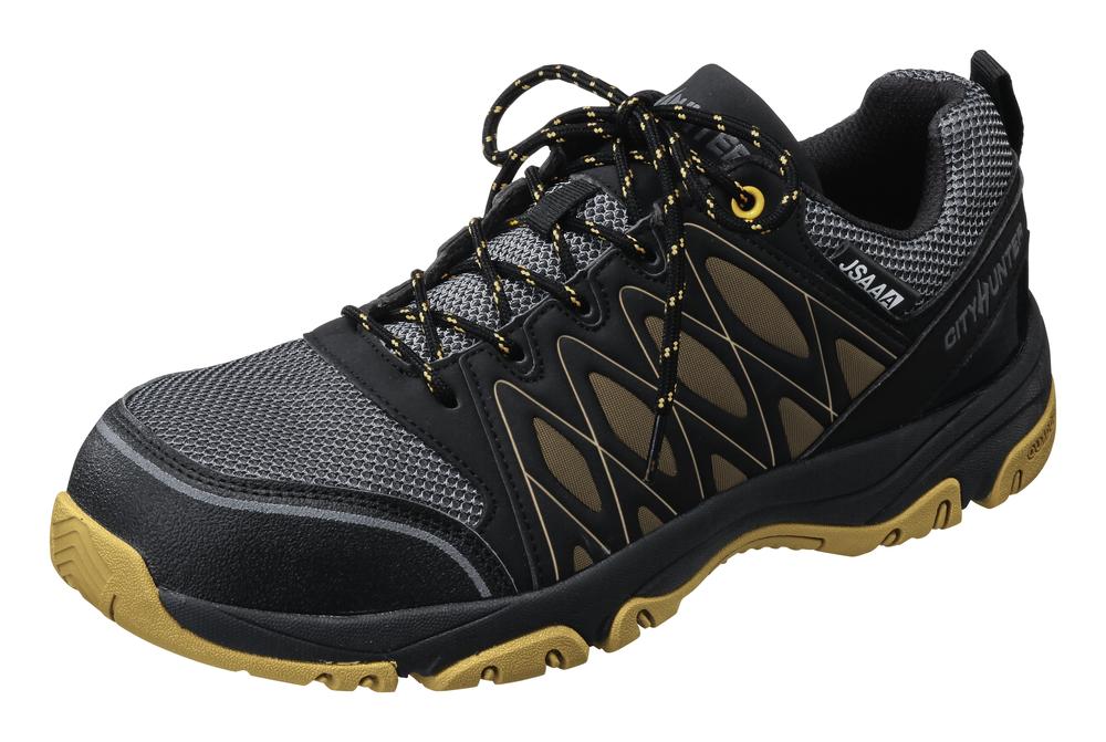 《週末限定 7％OFFクーポン有》福山ゴム工業 セーフティシューズ シティーハンター #100 ブラック・ア..