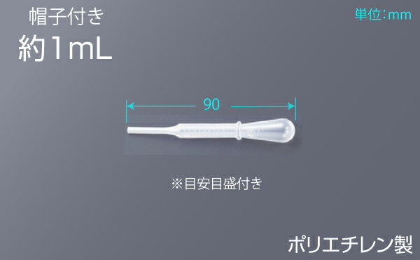 ポリエチレンスポイト帽子付 No1丸 （100本入)