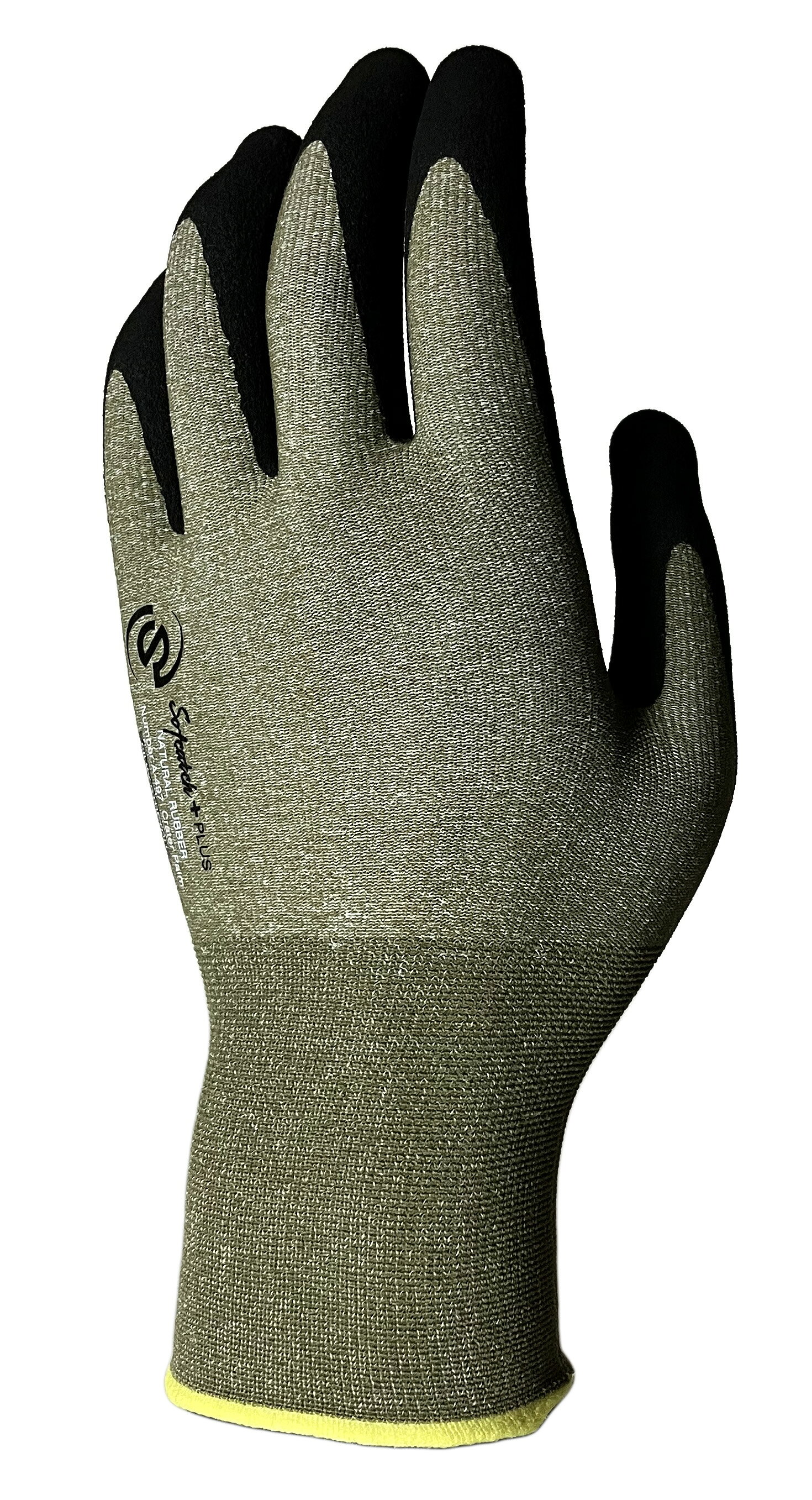 《スーパーSALE期間 10%OFF》おたふく手袋 ソフキャッチプラス シルキーストレッチ 天然ゴムコート A-497 サイズ(S・M・L) オリーブ 5双セッ...