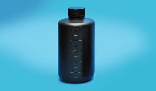 JK-ボトル 細口 遮光 1000ml 目盛付 中栓不要 漏れない PB商品 トラベル用品 化粧水の持ち運び