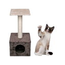キャットツリー2段 猫用品 猫ハウス 猫タワー キャットツリー 爪とぎ コンパクト おしゃれ シンプル スリム 据え置き 長持ち 頑丈