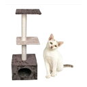キャットツリー3段 猫用品 猫ハウス 猫タワー キャットツリー 爪とぎ コンパクト おしゃれ シンプル スリム 据え置き