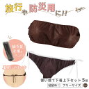 ■5個セット■ ペーパーブラジャー+ヒモショーツ 上下セット ブラウン ひも留め 紙ブラ 紙ショーツ ...