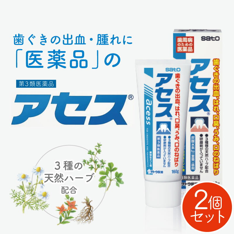 【第3類医薬品】アセス新 60g ×2個セット アセス 歯磨き粉 歯周病 医薬品 歯茎ケア 薬 歯茎 腫れ 研磨剤なし歯磨き粉 研磨剤不使用