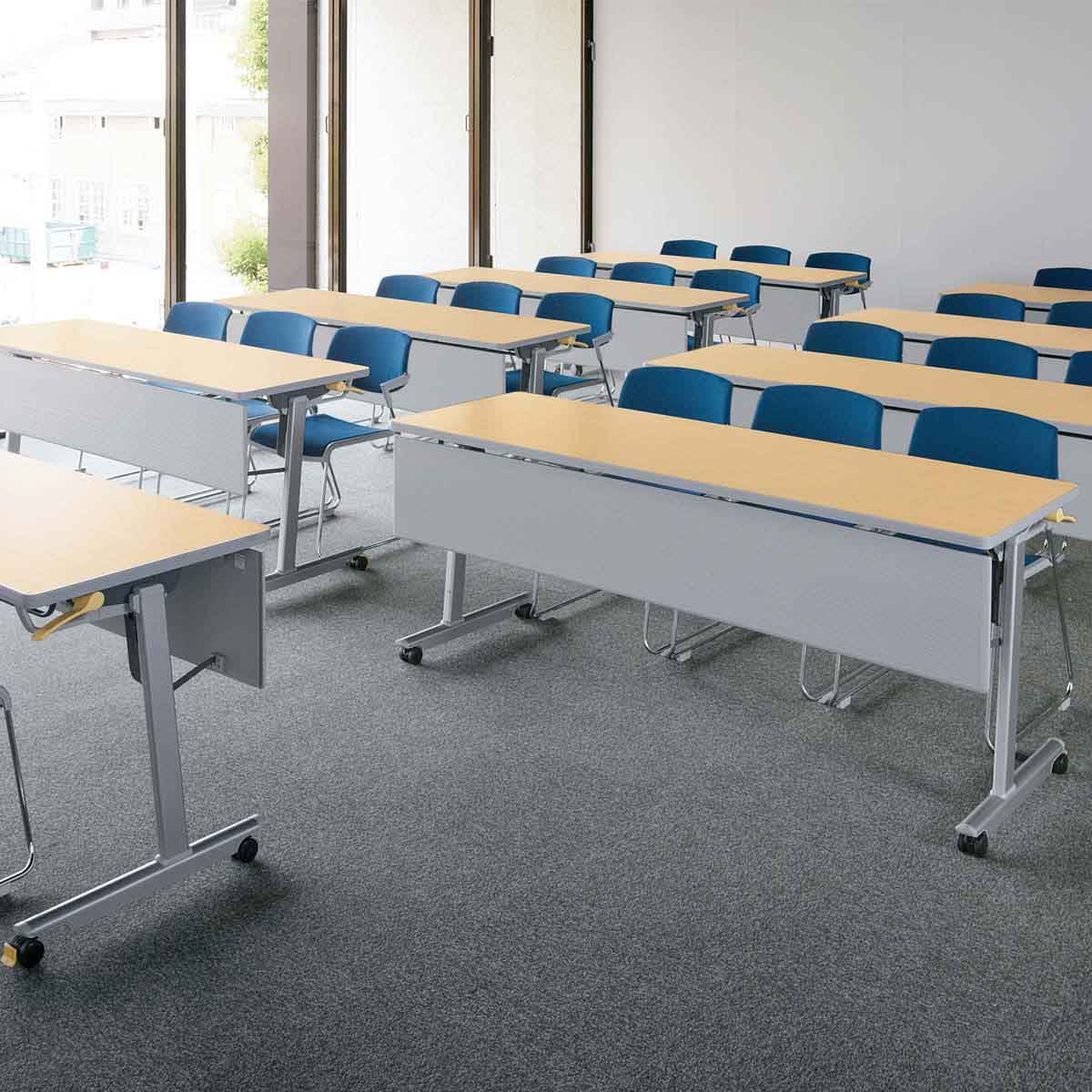 コクヨ ミーティングテーブル 会議用テーブル LISMA リスマ KT-S1103 フラップテーブル パネルなし 棚付 W1500×D600