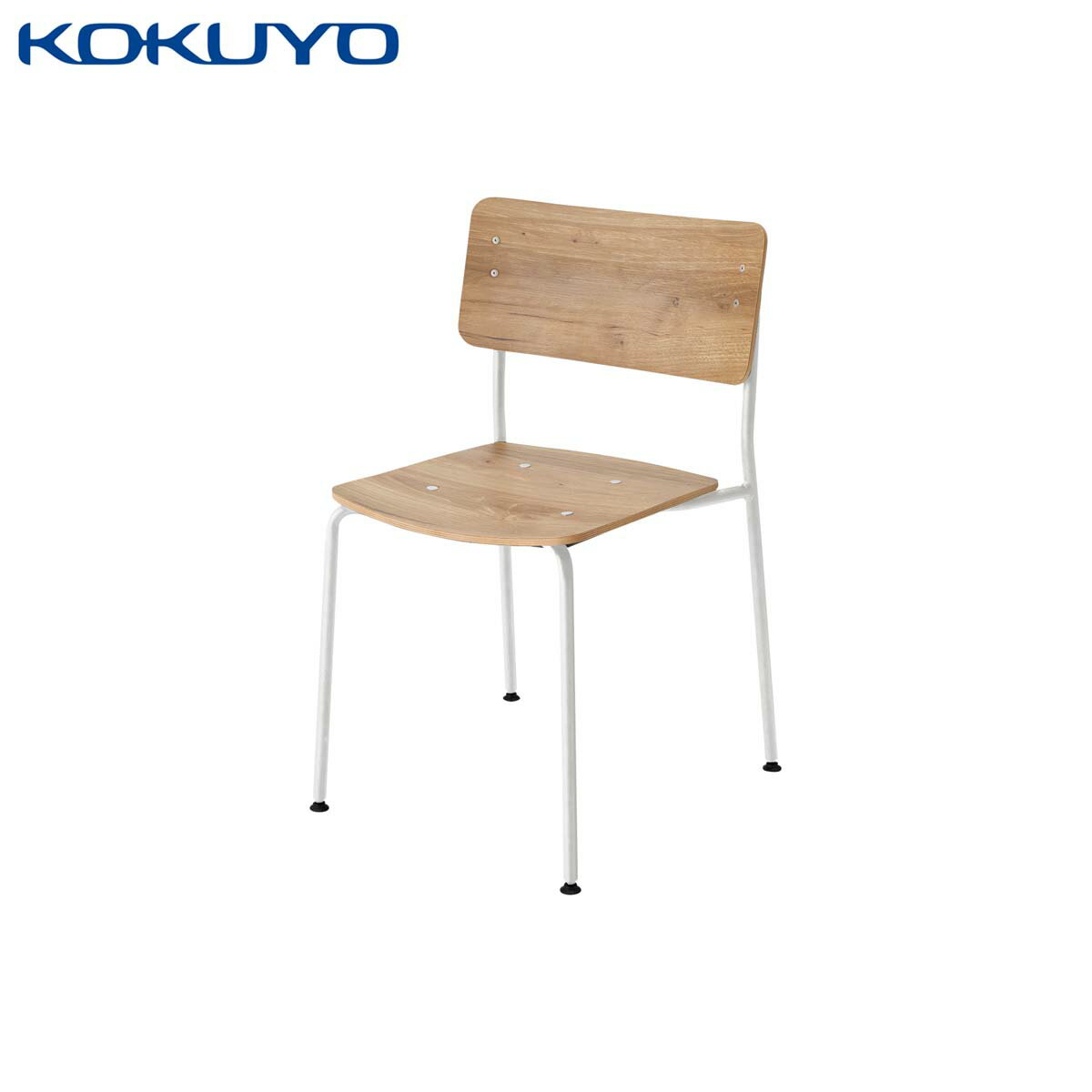 コクヨ チェア 会議イス ミーティングチェア ダイニングチェア Plocka プロッカ K05-W01X 4本脚 合板シート ホワイト脚