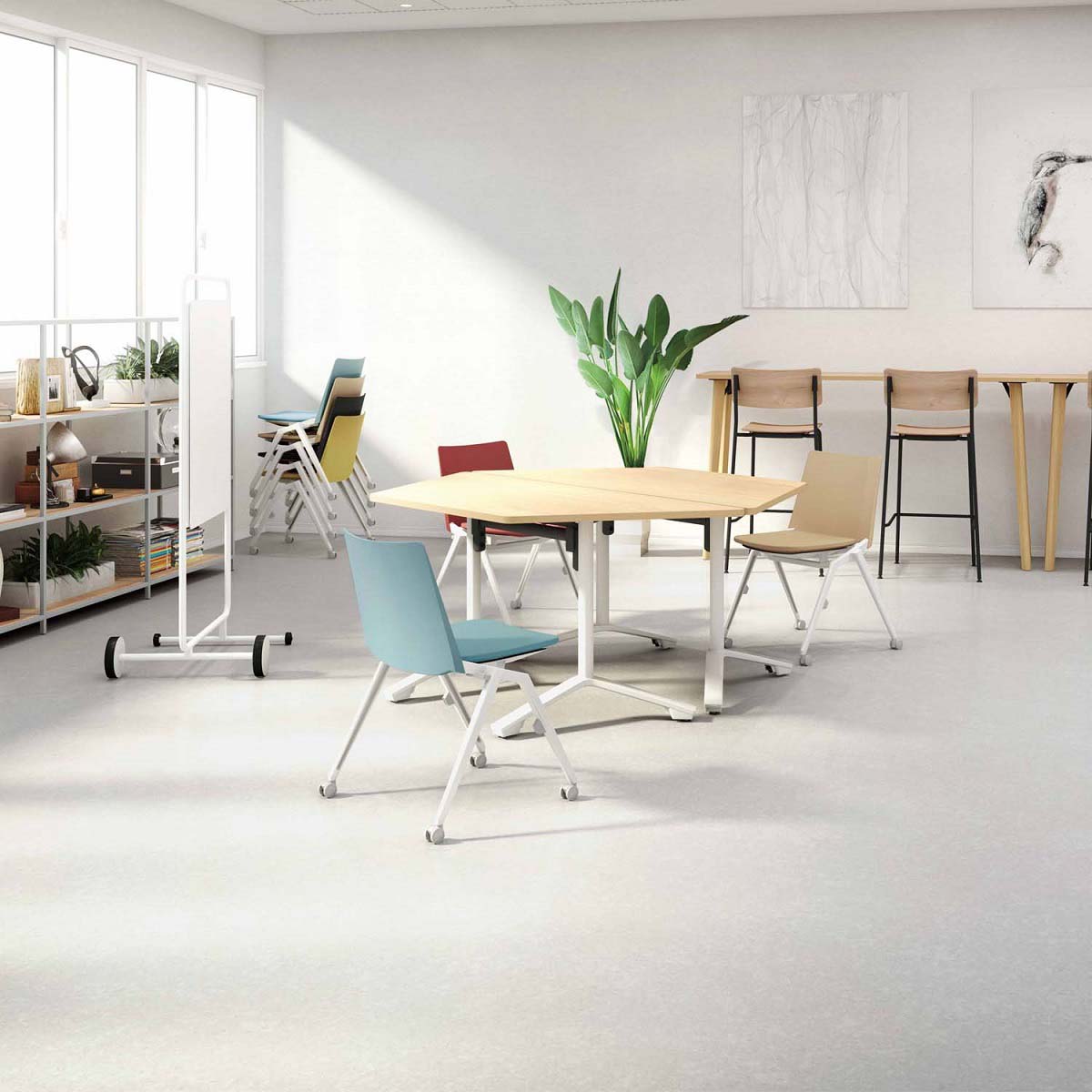 コクヨ 会議イス ミーティングチェア STACKA スタッカ K12-B010CZ ブラック塗装脚 固定脚タイプ 肘なし [3]