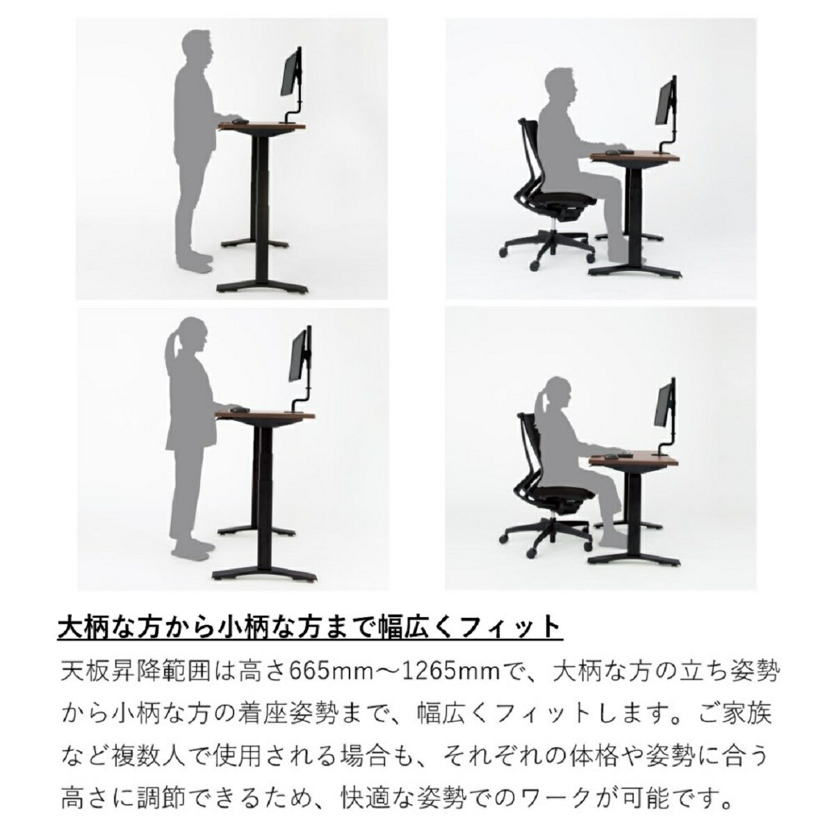 コクヨ電動式昇降デスクワークデスクSTANDSIT-WスタンジットダブルDSW-TK1006SA1テーブルW100times;D60cm