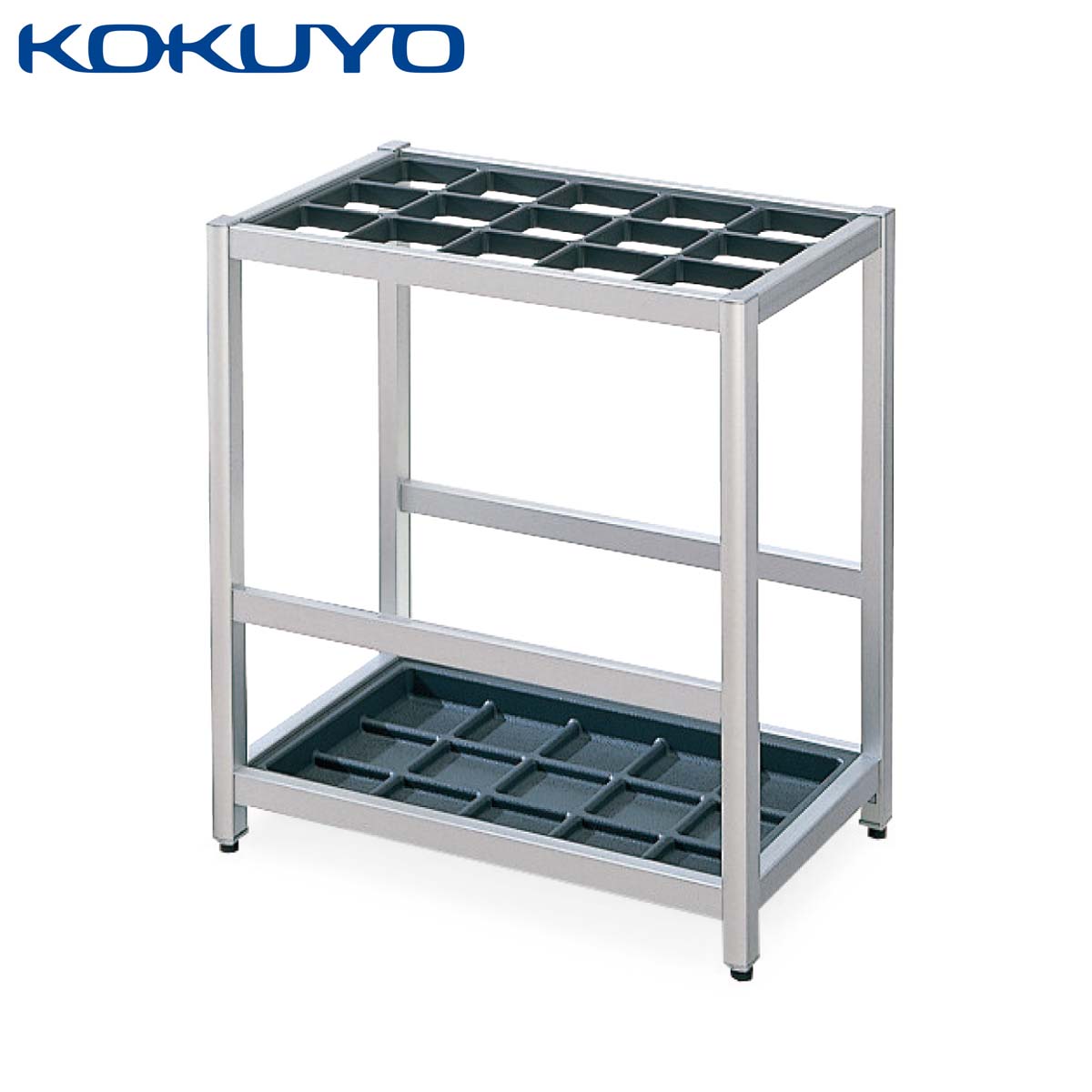 コクヨ オフィスアクセサリー 傘立て US-A162NN フレームタイプ 15本用 アルミ 中棚なし アジャスター..