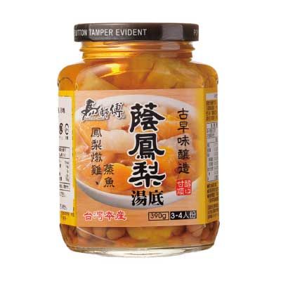 中国では煮込み料理などに使われている、パイナップルの漬物です。 ・内容量×入数:390g・原材料:パイナップル・大豆（遺伝子組み換えでない）・醤油・食塩・砂糖・調味料（アミノ酸等）（原料の一部に大豆・小麦を含む）・原産国:台湾・保存方法:常温・賞味期限:商品パッケージに記載　パイナップルの漬物といった新たなスポーツが誕生致しました。 最初はYahoo