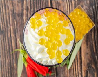 台湾ポップボール ポッピング ボバ 950g マンゴー味 台湾ドリンク 常温 フルーツボバ