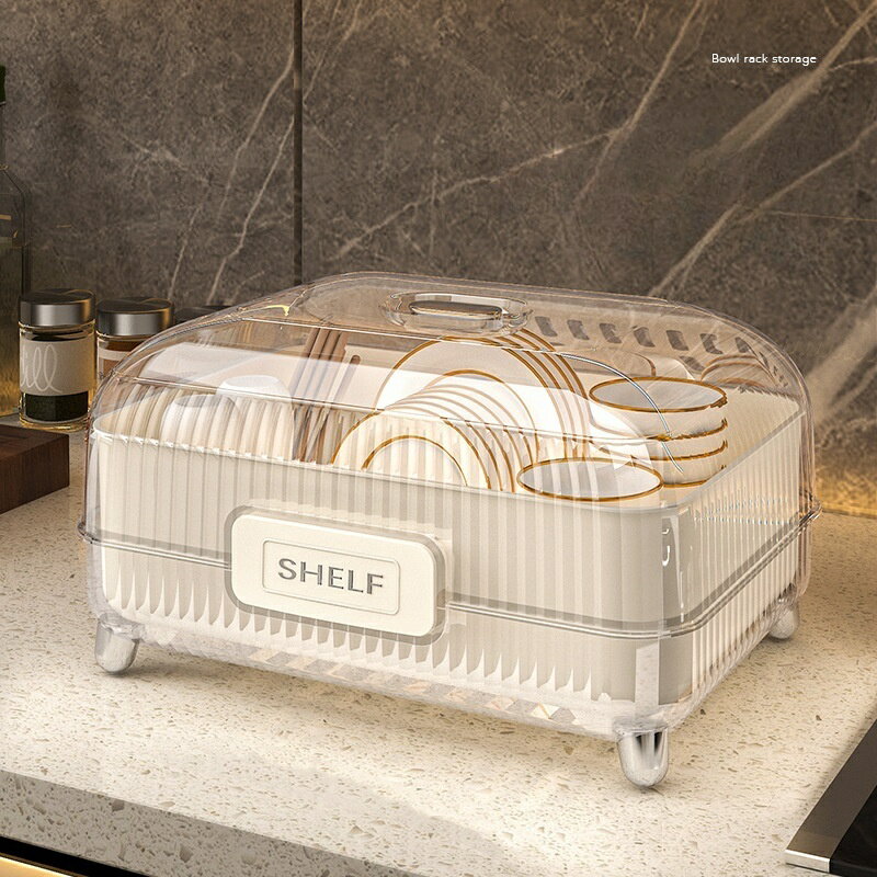 大容量水切りボウルホルダーです、お椀皿皿片づけ神器です、防塵カバー付き収納ボックス、カウンター食..