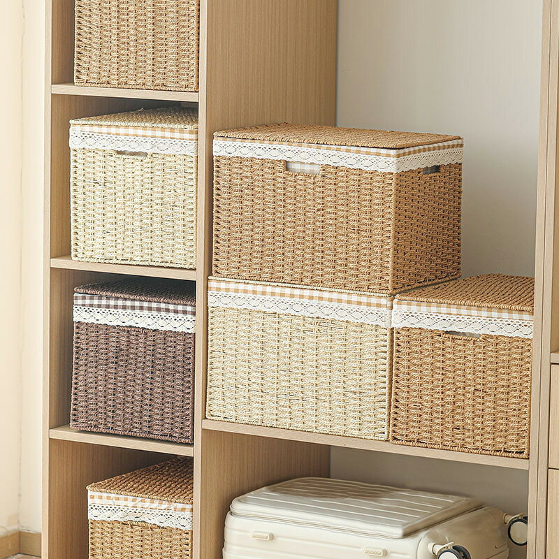 おしゃれ収納 カゴ 北欧風 籠 アジアン 雑貨 ランドリー おむつ 収納カゴ トイレットペーパー 編み 紙 洗濯かご 編みかご 可愛い 服 収納ボックス ふた付き 送料無料