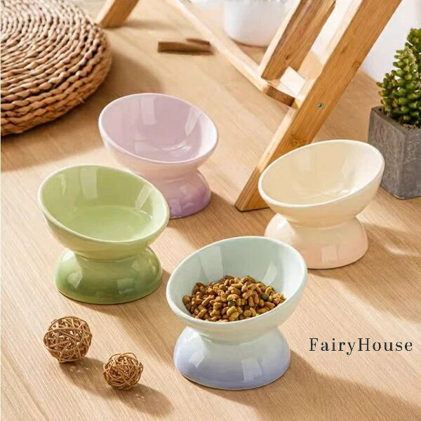 【無料送料】1個 首保護 上げられた猫ボウル　給餌ボウル　傾斜猫ボウル　シンプル　ファッション　嘔..