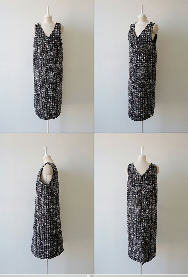 ジャンパースカート vネック 大人 秋 冬 大きいサイズ チェック ロングワンピース ジャンスカ ワンピース ノースリーブ aライン ワンピ サロペット オールインワン きれいめ 裏地付き 女性 通勤 オフィス OL フェミニン 秋冬