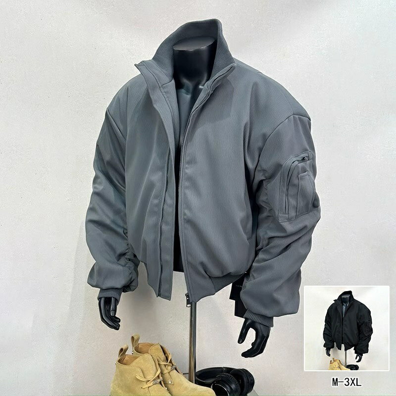 ミリタリージャケット メンズ ブルゾン 春物 秋服 フライトジャケット ミリタリー 40代 50代 アウター ゆったり 大きいサイズ カジュアル お兄系 ジャンパー 無地 アウトドア 腕ポケット おしゃれ アメカジ 釣り 登山 キャンプ