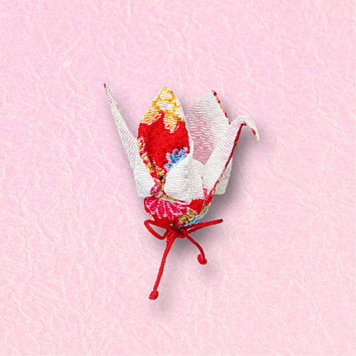 LH-349【パナミPanami】京ちりめんキットお飾りパーツLH-349　鶴【取寄せ品】【C3-7-120-1】