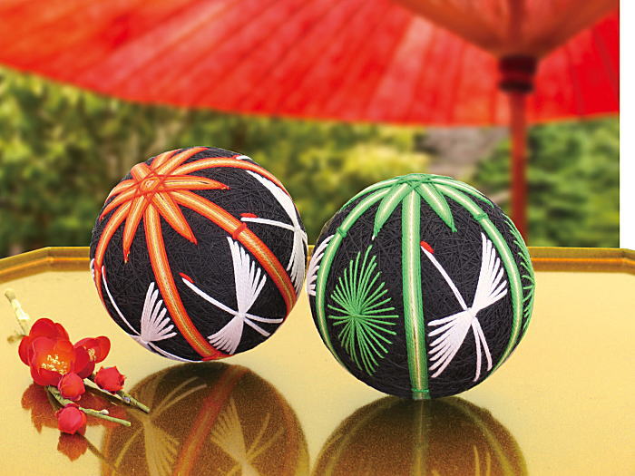 【オリムパスOLYMPUS】手まりキット　TM-12朱竹と鶴・若竹と松（しゅちくとつる・わかたけとまつ）【取..