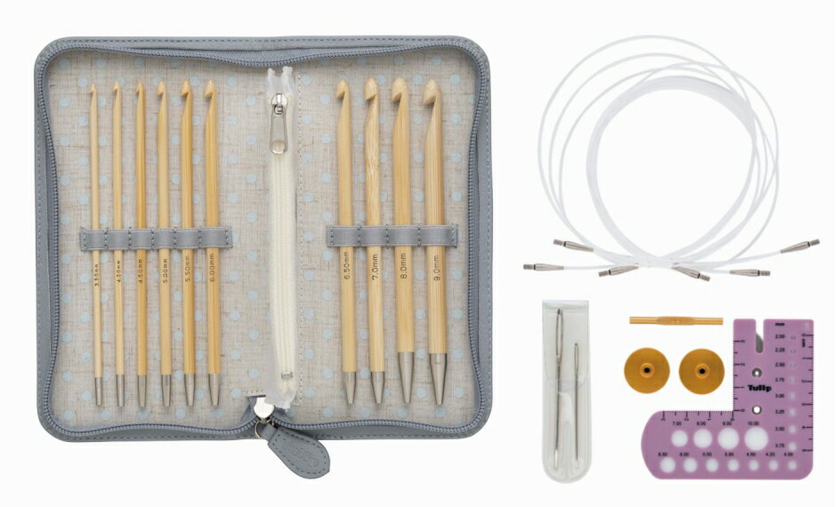 TCT-05【チューリップ】切り替え式竹アフガン針セット キャリーT《carry T》◆◆【C4-13-125-1】