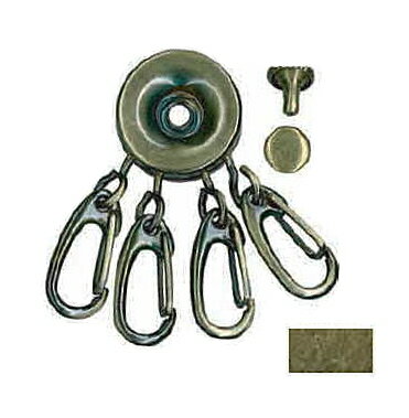 【イナズマINAZUMA】 キーケース用金具 2個入(カシメ2個付) 　 AK-68 アンティークゴールド【取寄せ品..