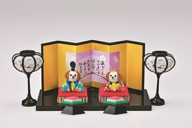 【パナミPanami】桃の節句キット　京ちりめん　プチつまみ雛 HM-24（いぬ）【取寄せ品】【C3-7-120-1】..