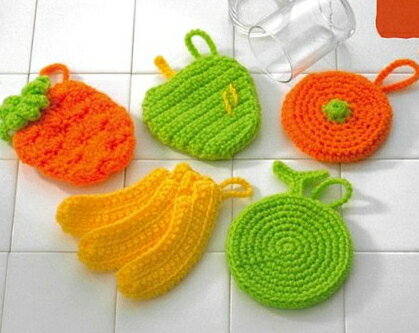 H302-534【キット】かわいい果物！フルーツタワシ キット　【ハマナカ ボニー　3玉使用】　【C4-12-125..