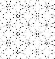 【オリムパスOLYMPUS】　刺し子「花ふきん布パック」　2　角七宝（かくしっぽう）（白）【C3-8-122-3】U6