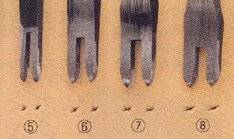 【クラフト社】手縫い用ヒシ目打　2本ヒシ目打ち　【C3-8-120-1】(3)