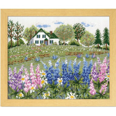 【オリムパス】刺しゅうキット　7426「物語からの花咲く風景」「オノエ・メグミ」ルプナスの花咲くアンの家【取寄せ品】【C3-7-122-1】