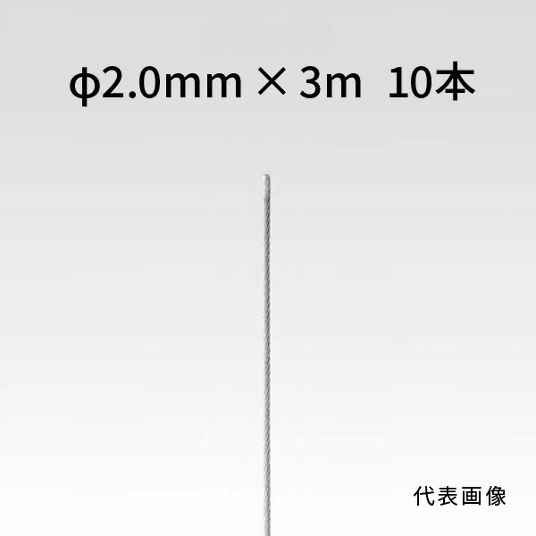 荒川技研 ストレートワイヤー ステンレス Φ2.0mm×3m 10本 90012030