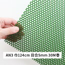 ネトロンシート AN3 巾 124cm 長さ 30m 目合 5×5mm 亀甲目 緑 タキロンシーアイシビル