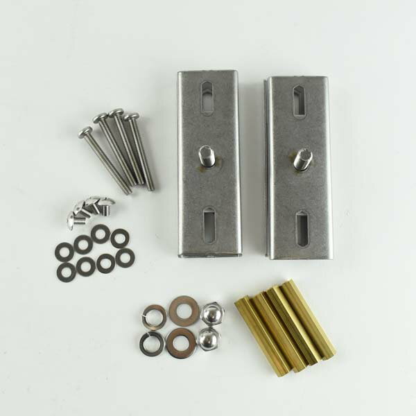 HC型ホスクリーン取付金具　支柱取付け用　支柱ハサミ付　ステン生地