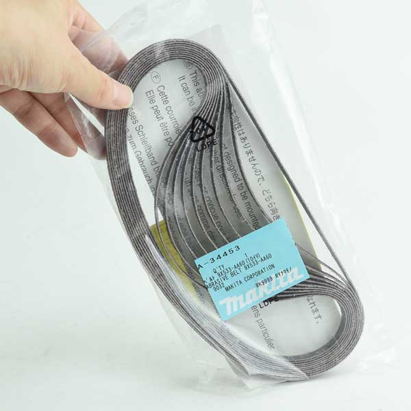 マキタ A-34453 研磨ベルト 粗仕上 鉄工用【木工にも使用可】 60番 10枚入