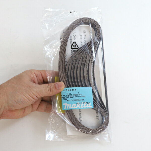 マキタ A-34584 研磨ベルト 中仕上 鉄工用【木工にも使用可】 80番 10枚入