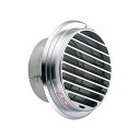 宇佐美工業 ステンレス製丸型ガラリ φ100 ダンパー付 自然換気 メタリックグレー UK-SBN100BFD-MG