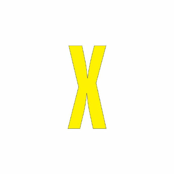 乐天商城 - ユニット アルファベットX 300×150 黄 835-114Y