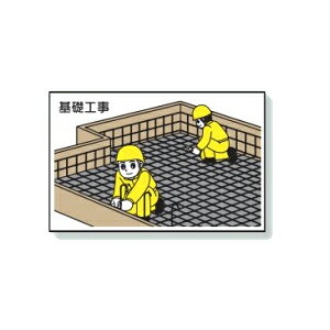 ユニット 作業予定マグネット板 基礎工事 作業予定看板用 301-003