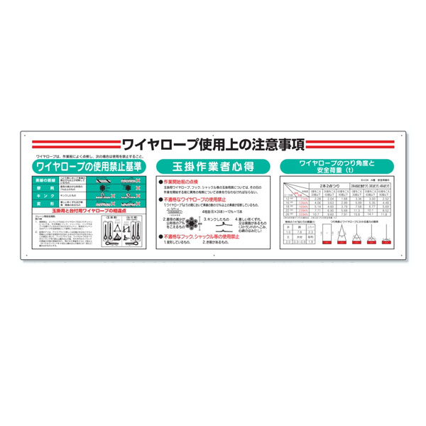 乐天商城 - ユニット ワイヤーロープ点検標識 使用上の注意事項 331-13A