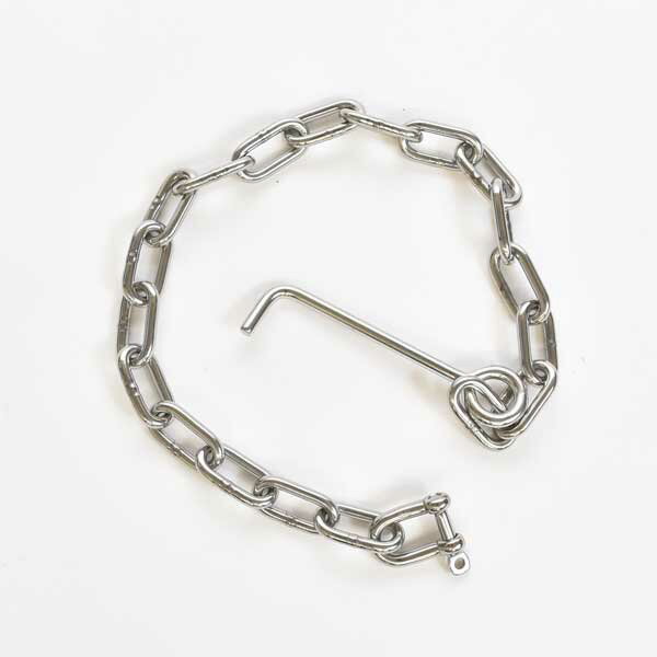 アンカー付ステンレスチェーン AC-5 グレーチング盗難防止用鎖 太さ 5mm 水本